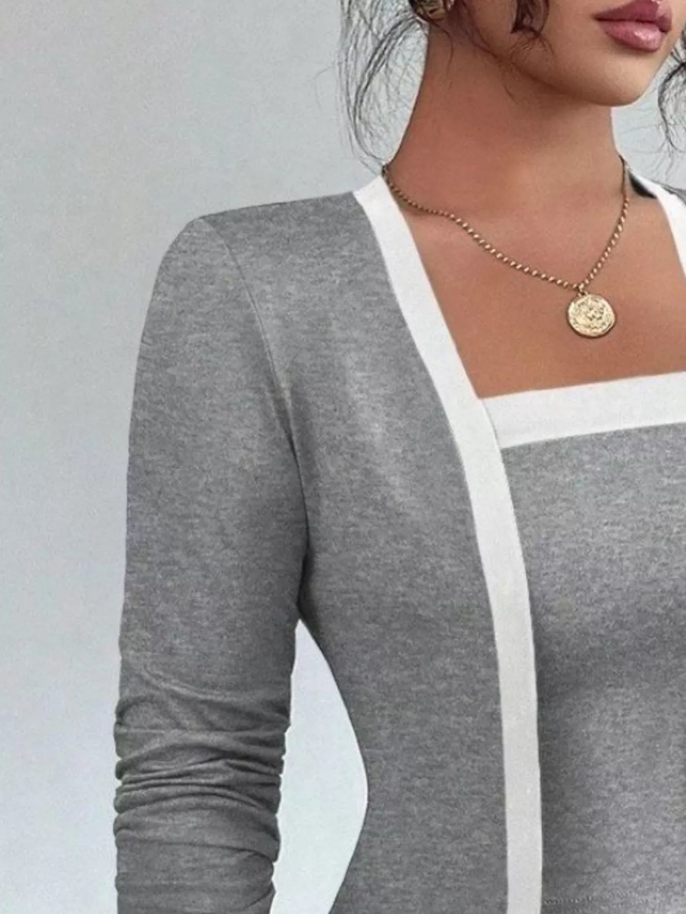 Contrast Trim Cardigan & Tank Top Set Simply Love