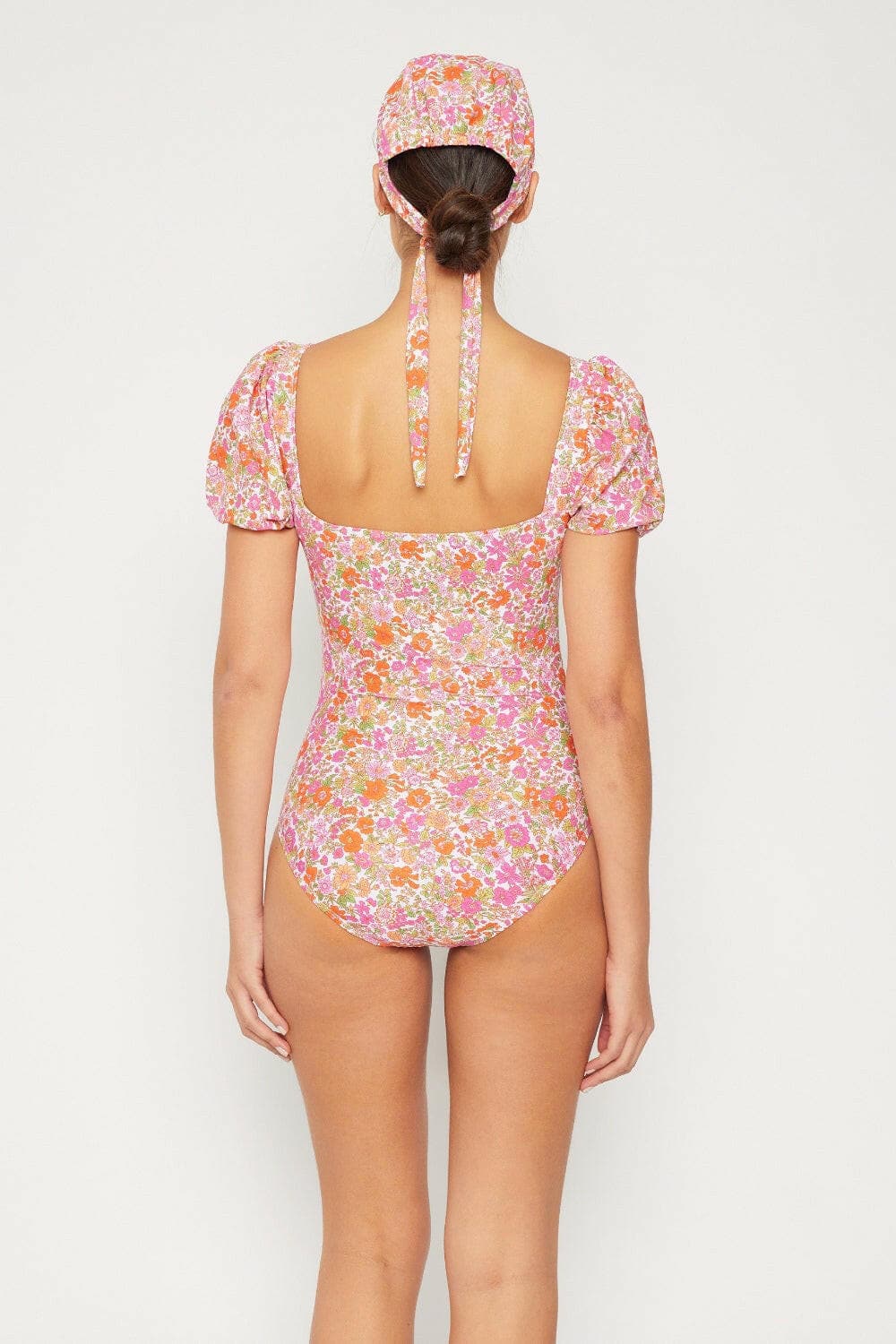 Marina West Swim Floral Puff Sleeve One-Piece.