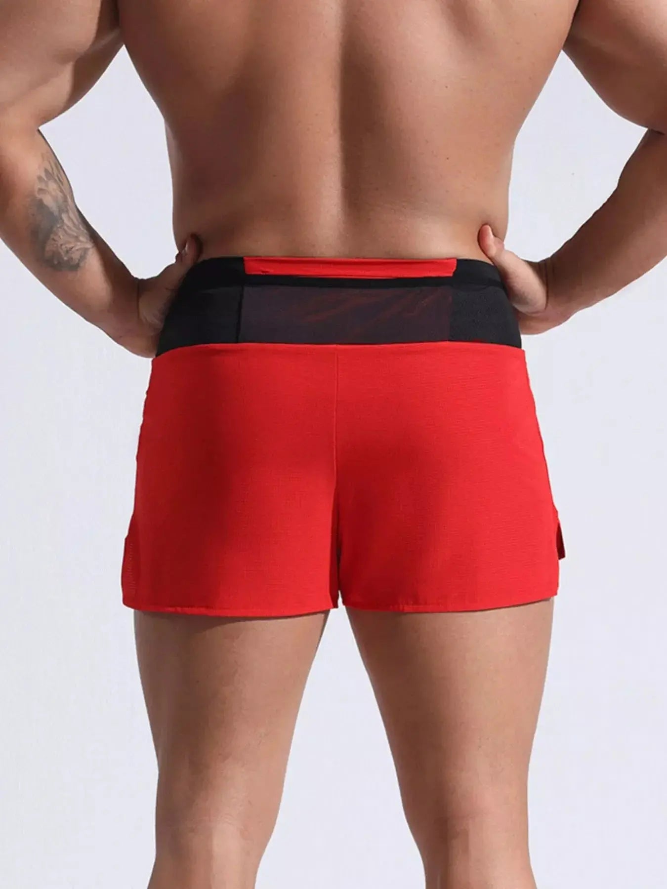 Men's Full Size Contrast Active Shorts Plus Size Simply Love