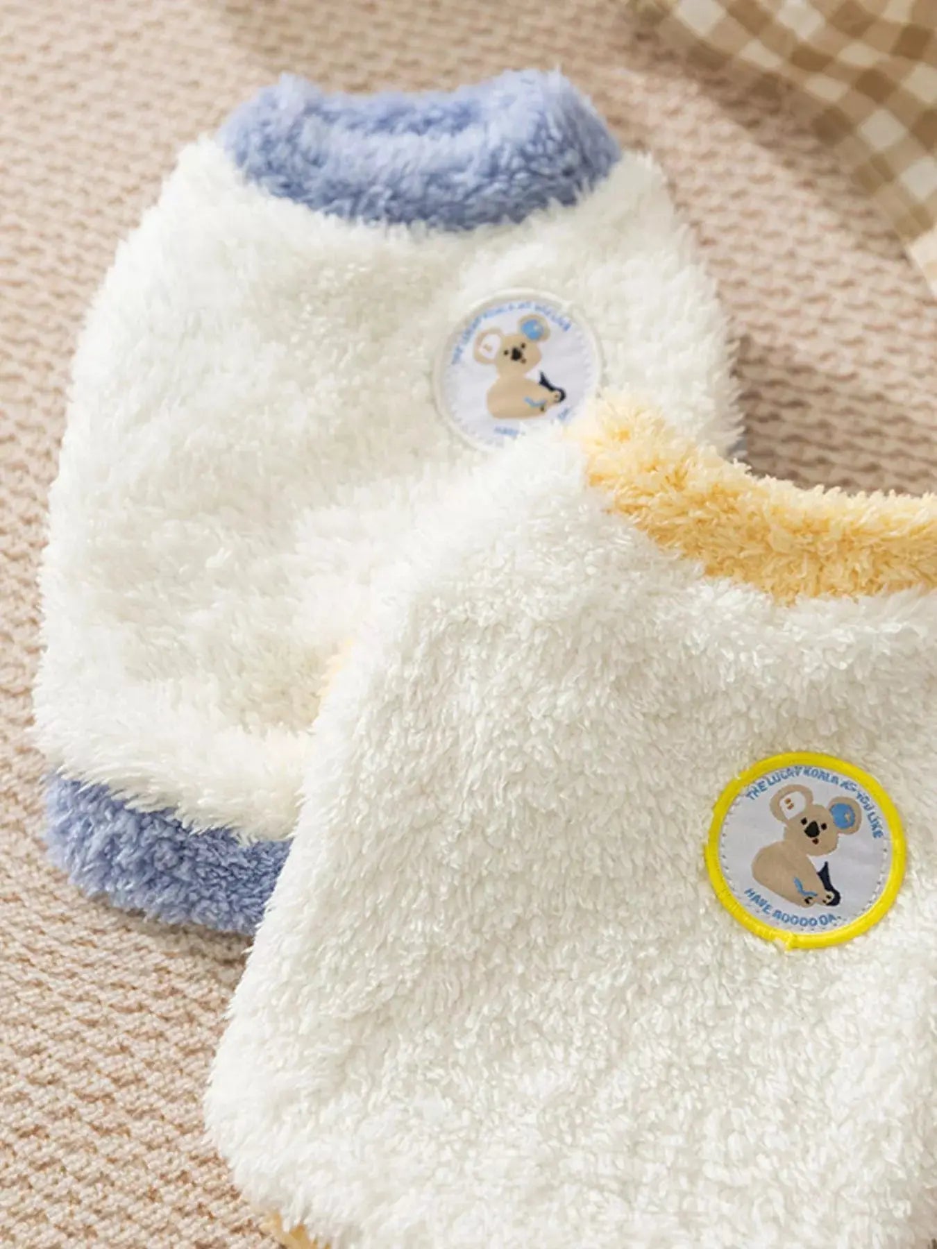 Cozy Plush Pet Sweater with Cute Patch Simply Love