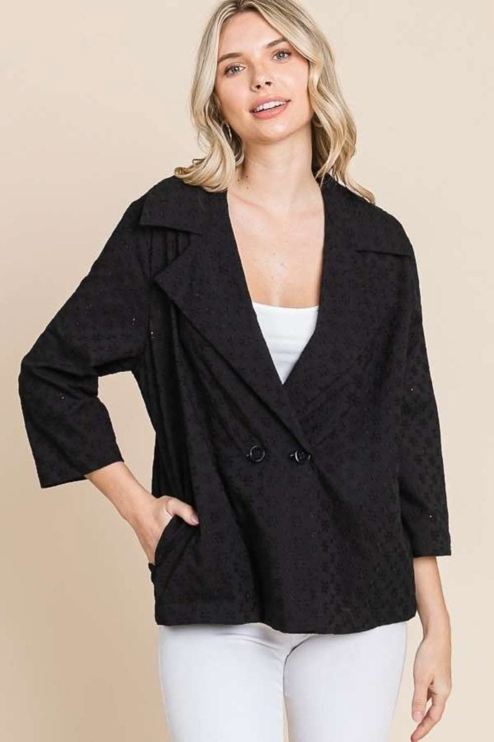 Culture Code chic eyelet jacket - Love Salve 
