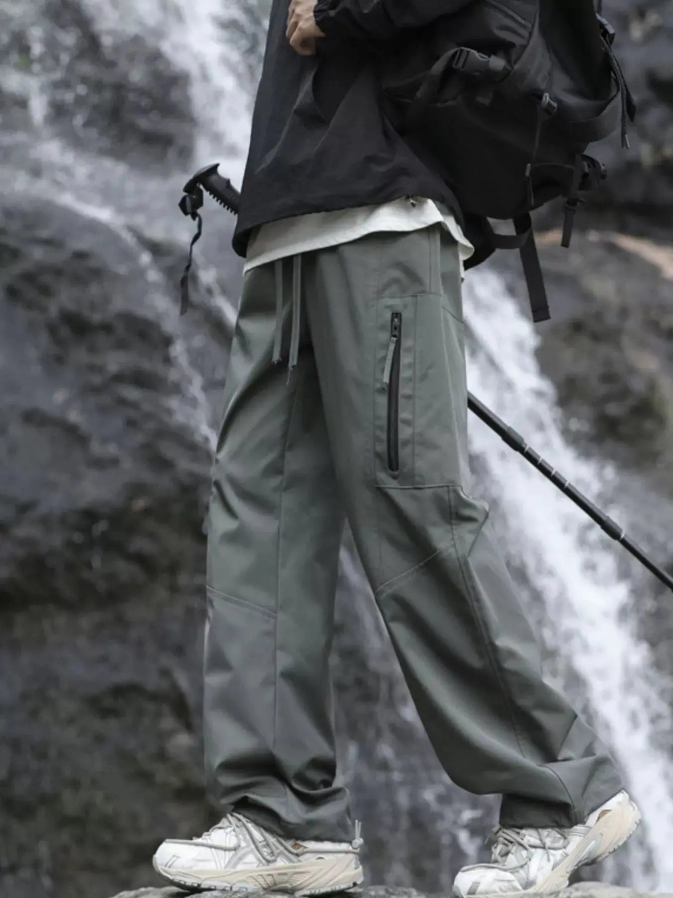 Men's Plus Size Relaxed Fit Cargo Pants with Zipper Pockets Simply Love