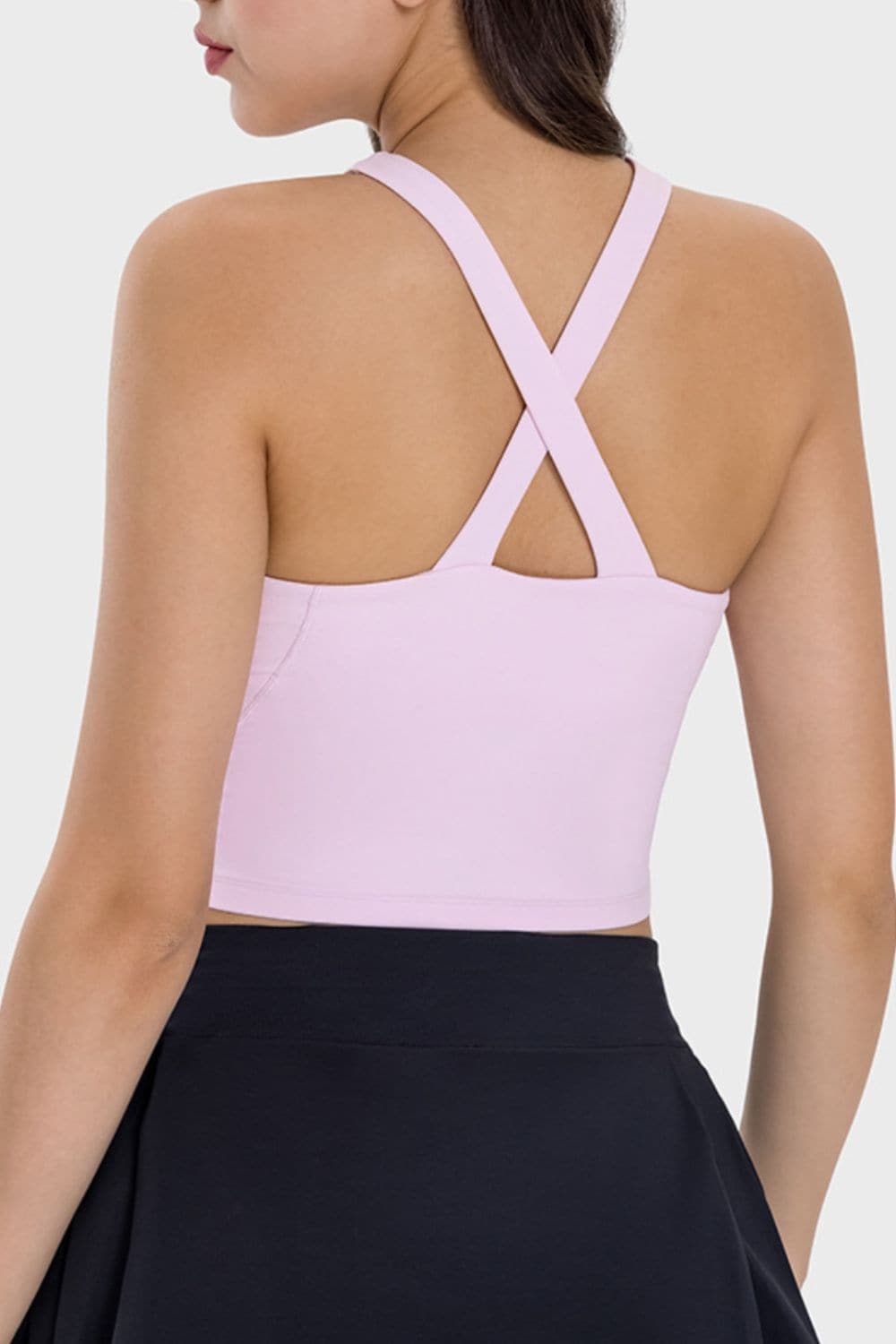 Crisscross Grecian Neck Active Cami.