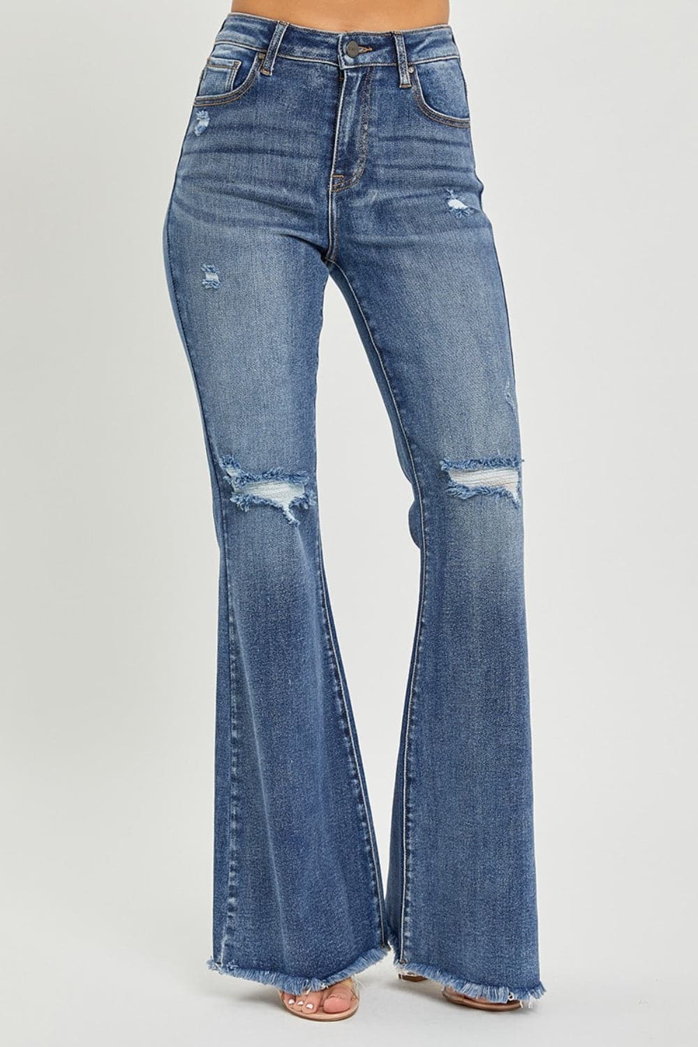 RISEN High Waist Distressed Fare Jeans.