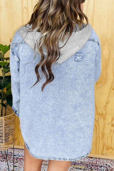 Chic distressed denim jacket