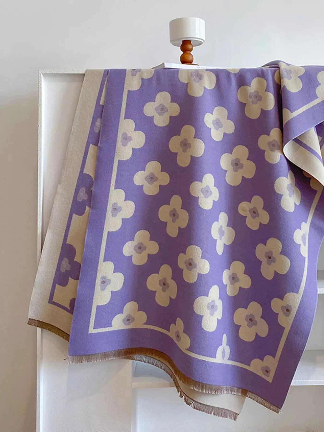 Floral Print Raw Hen Scarf Simply Love