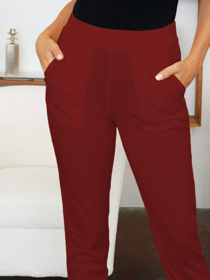 High-waisted skinny pants with pockets