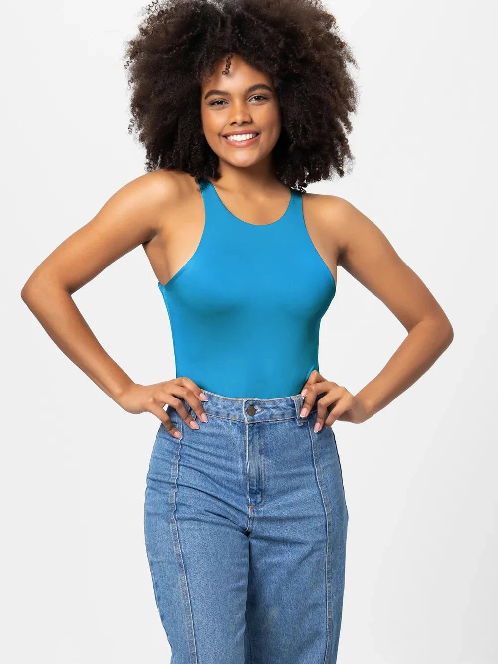 Full Size Round Neck Wide Strap Bodysuit Coco’s Tee Boutique