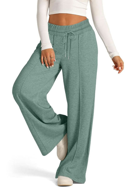 Effortlessly chic wide leg pants with drawstring waist