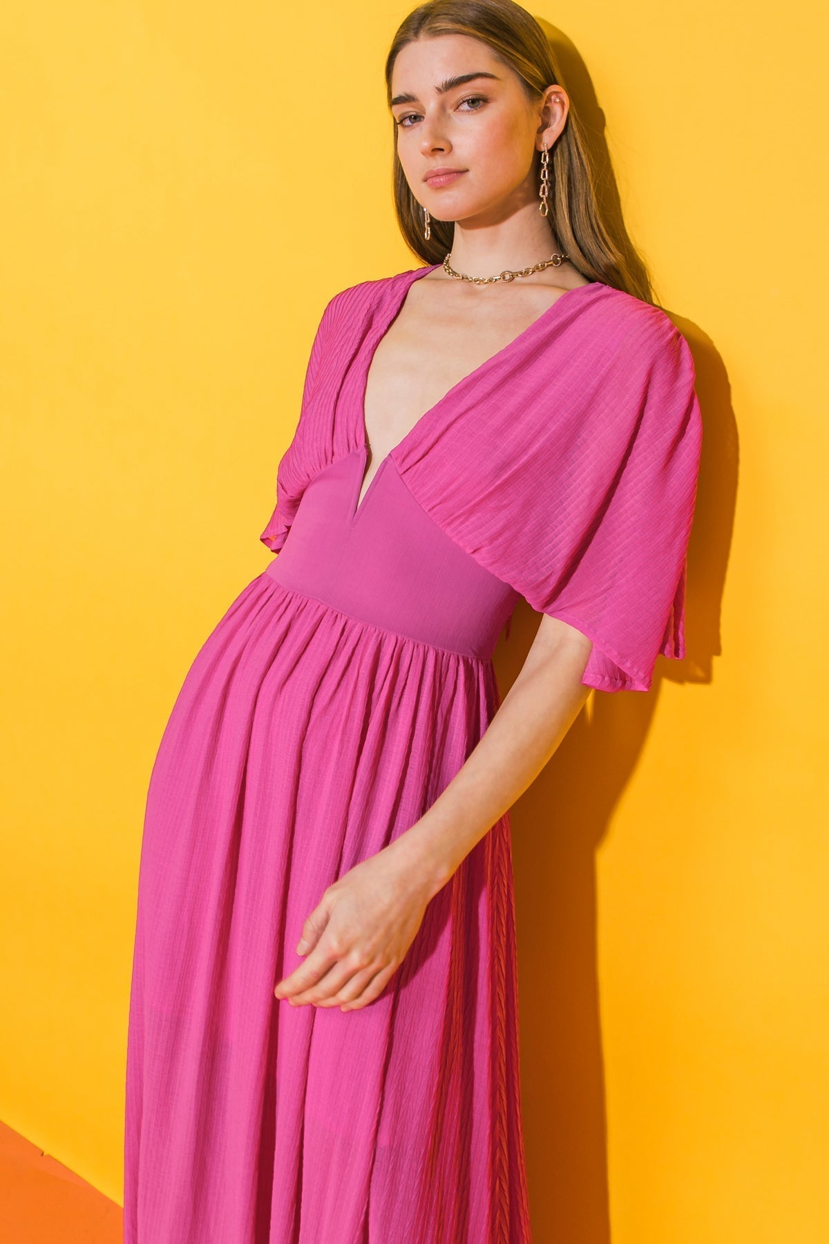 YOU FOUND MY HEART WOVEN MAXI DRESS Flying Tomato