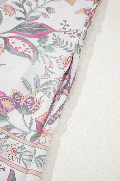 Simply Love: Floral Tie-Neck Mini Dress
