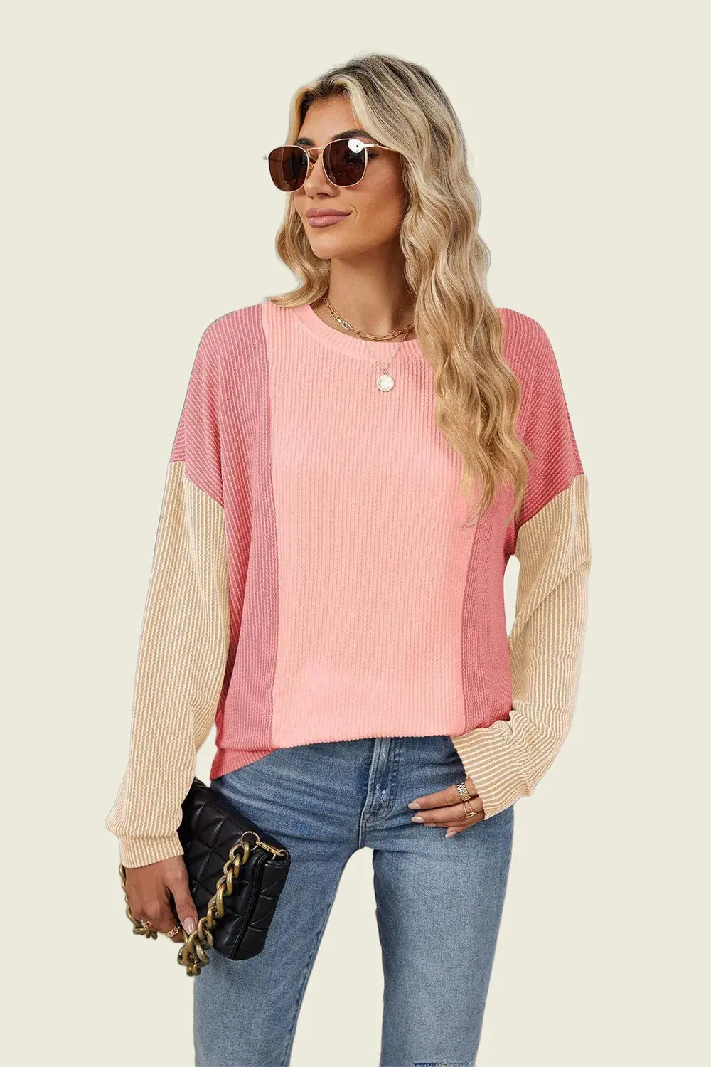 Double Take: Textured Long Sleeve Tee - Love Salve