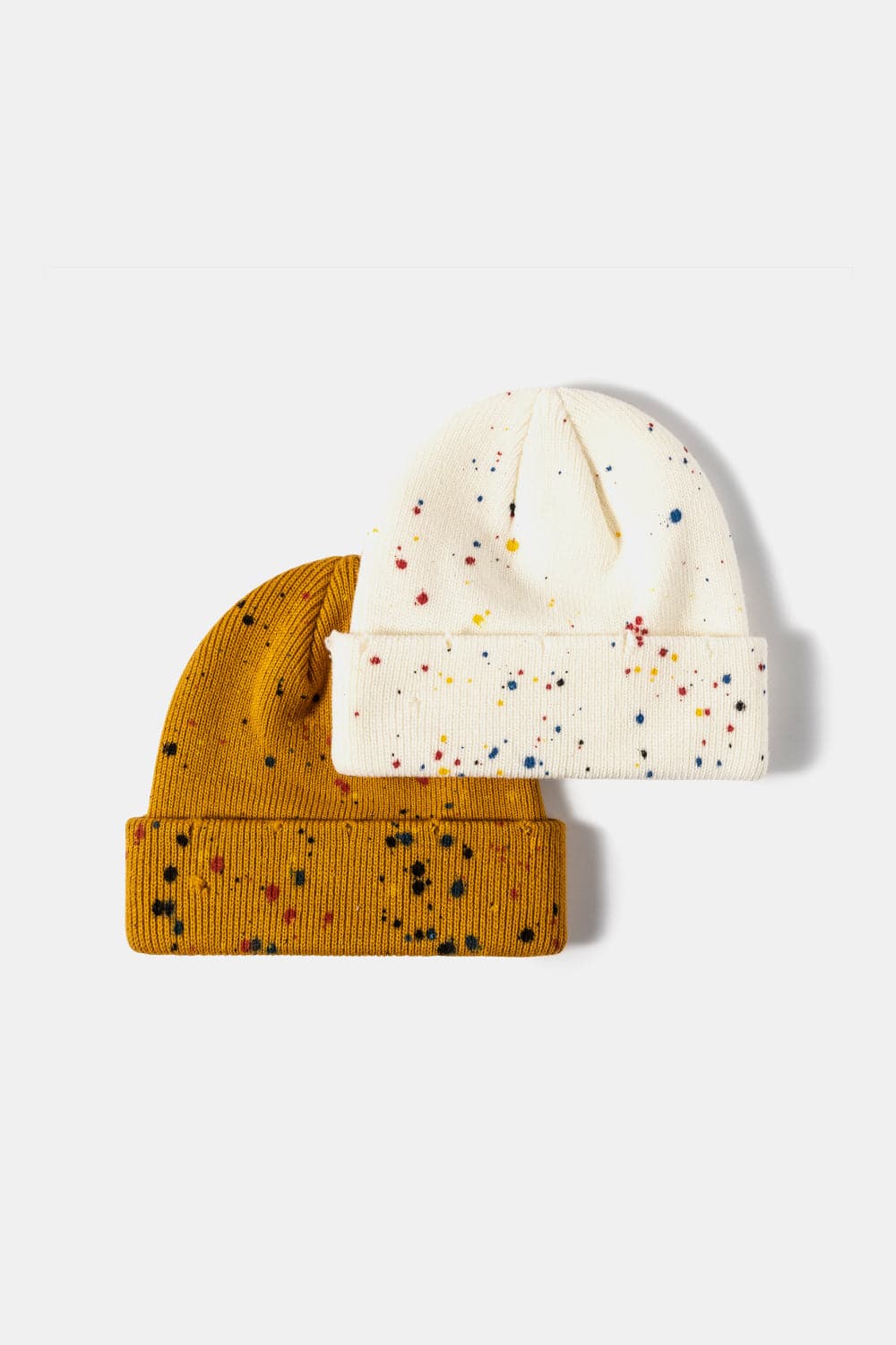 Confetti Rib-Knit Cuff Beanie.