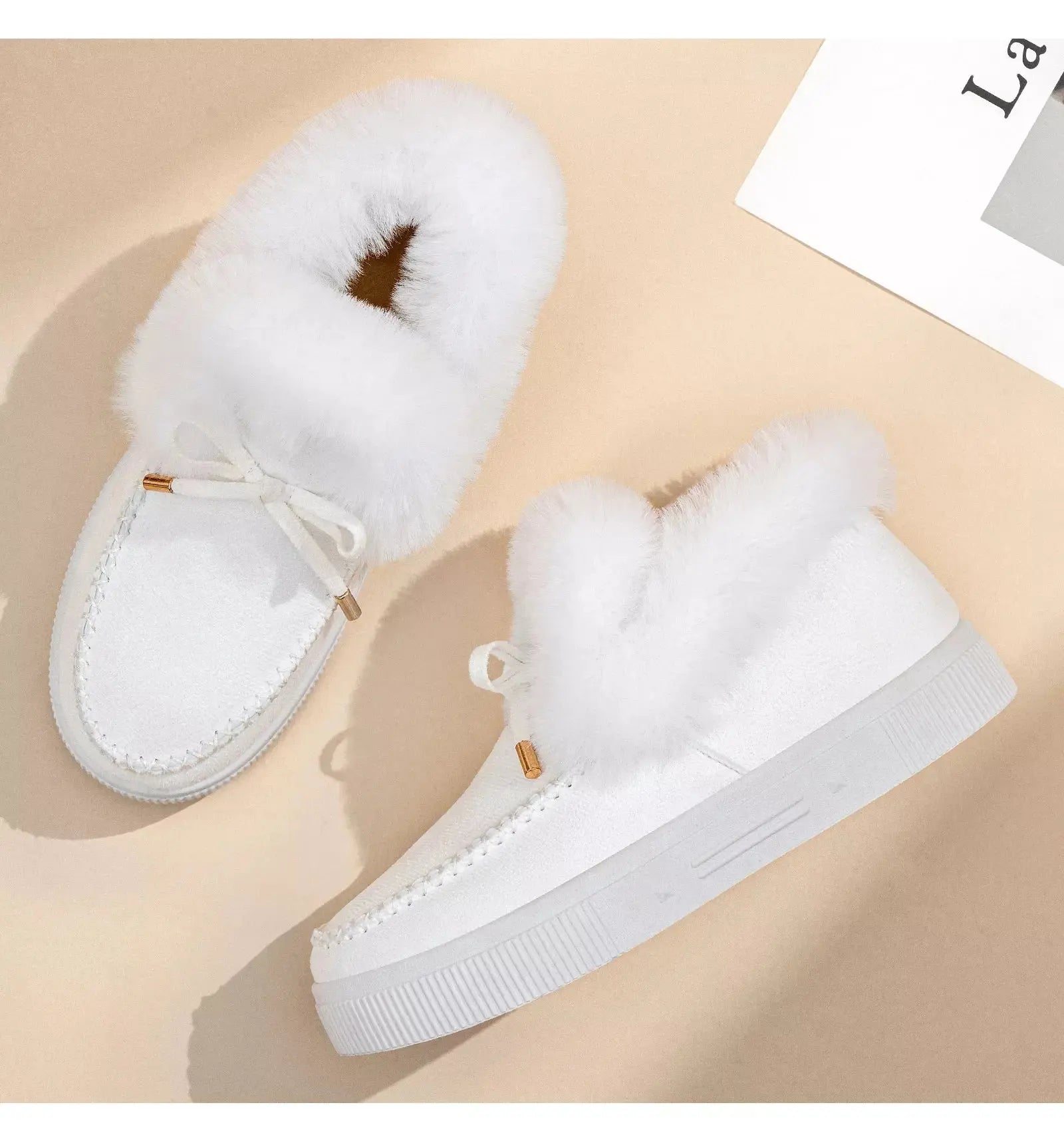 Fuzzy Round Toe Slip-Ons Simply Love