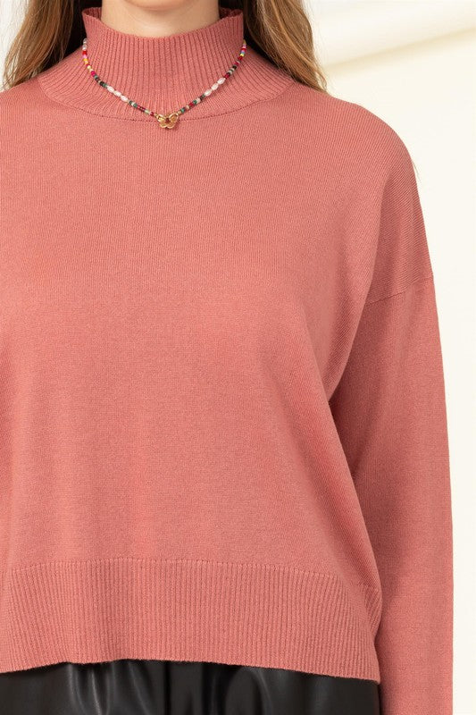 Cozy elegance high-neck sweater