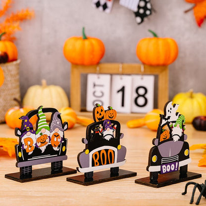 Halloween car-shaped ornaments set