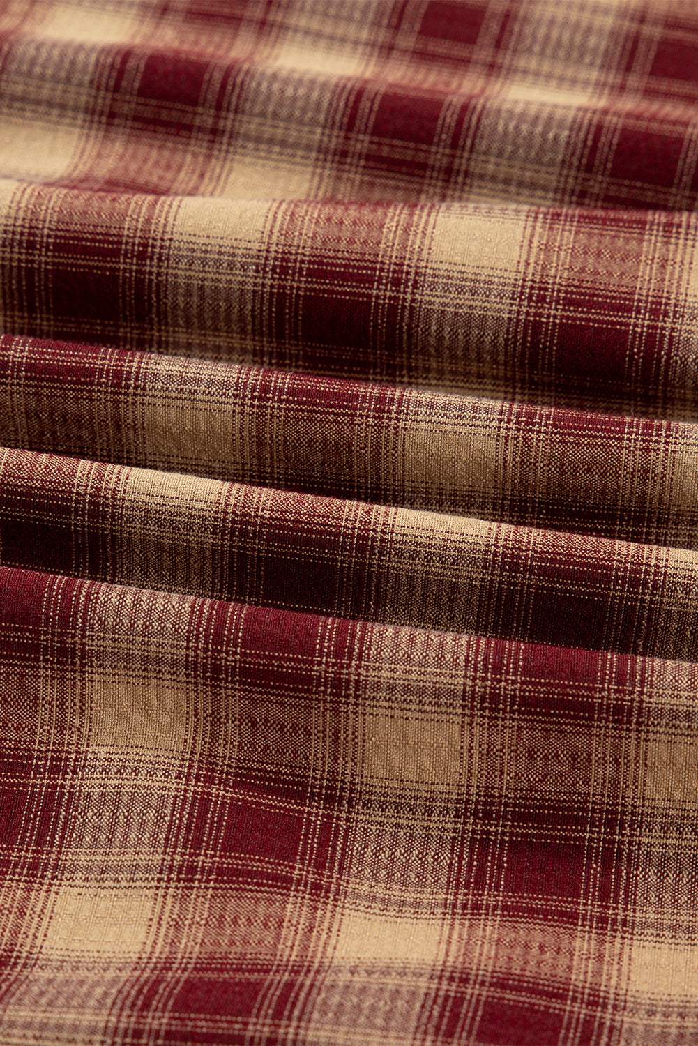 Red Plaid Ruffled Long Sleeve Patchwork Shirt Dress Dear-Lover Dropshipping