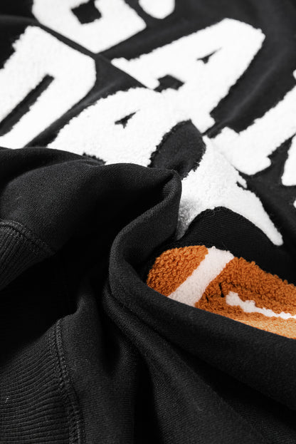 Game day spirit pullover sweatshirt in black