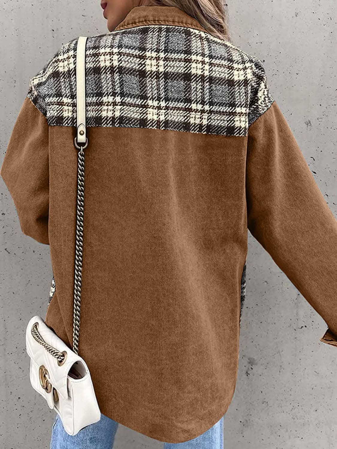 Plaid Oversized Cotton Jacket - Love Salve 