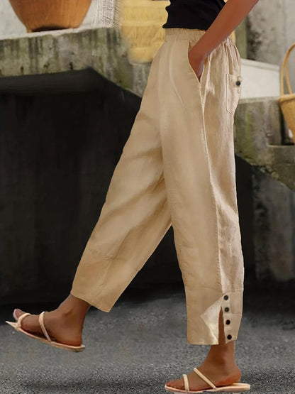 Plus Size Wide Leg Pants with Pockets.