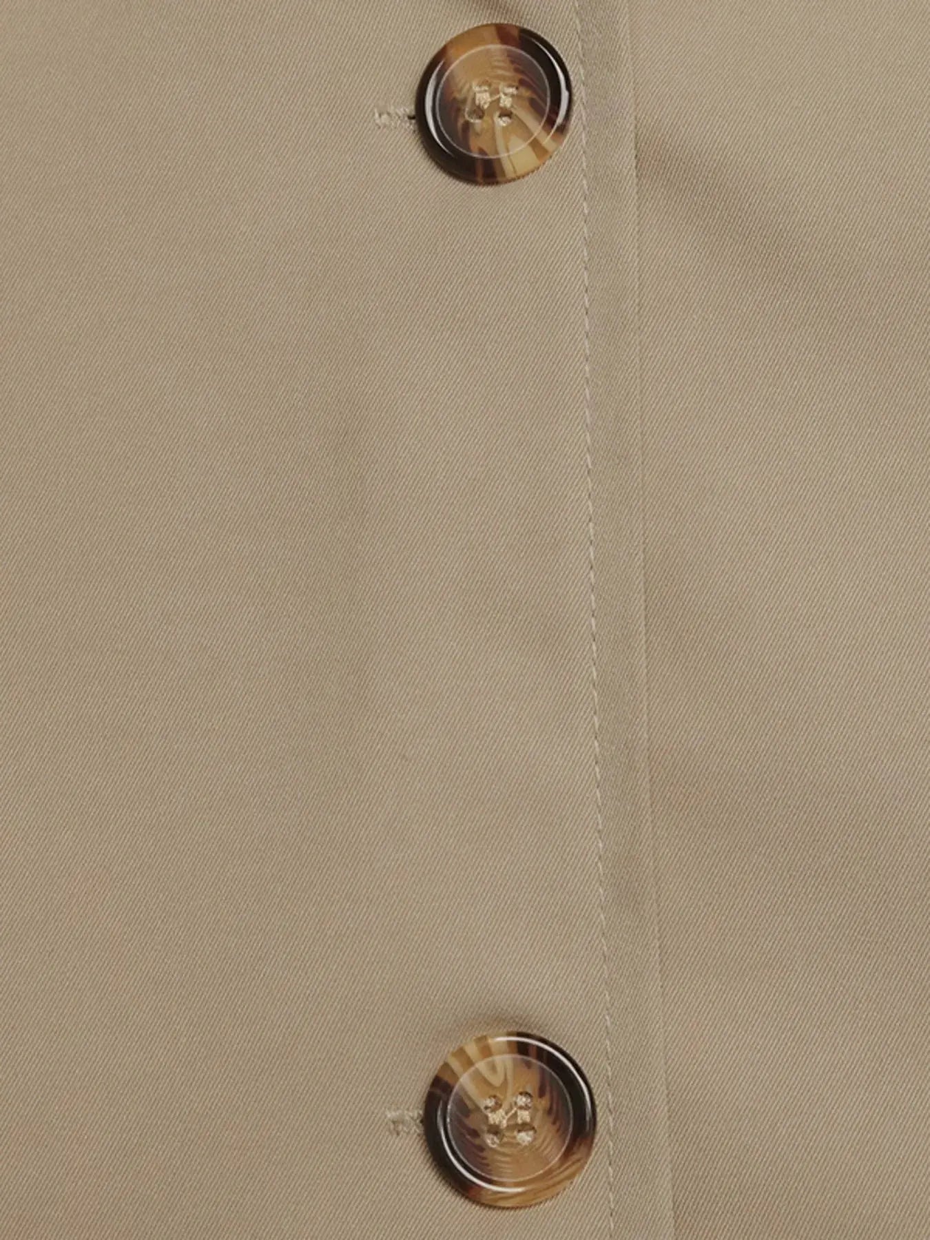 Checkered Lining Button Up Trench Coat Simply Love