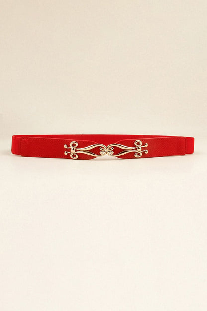 Alloy Buckle Elastic Belt.