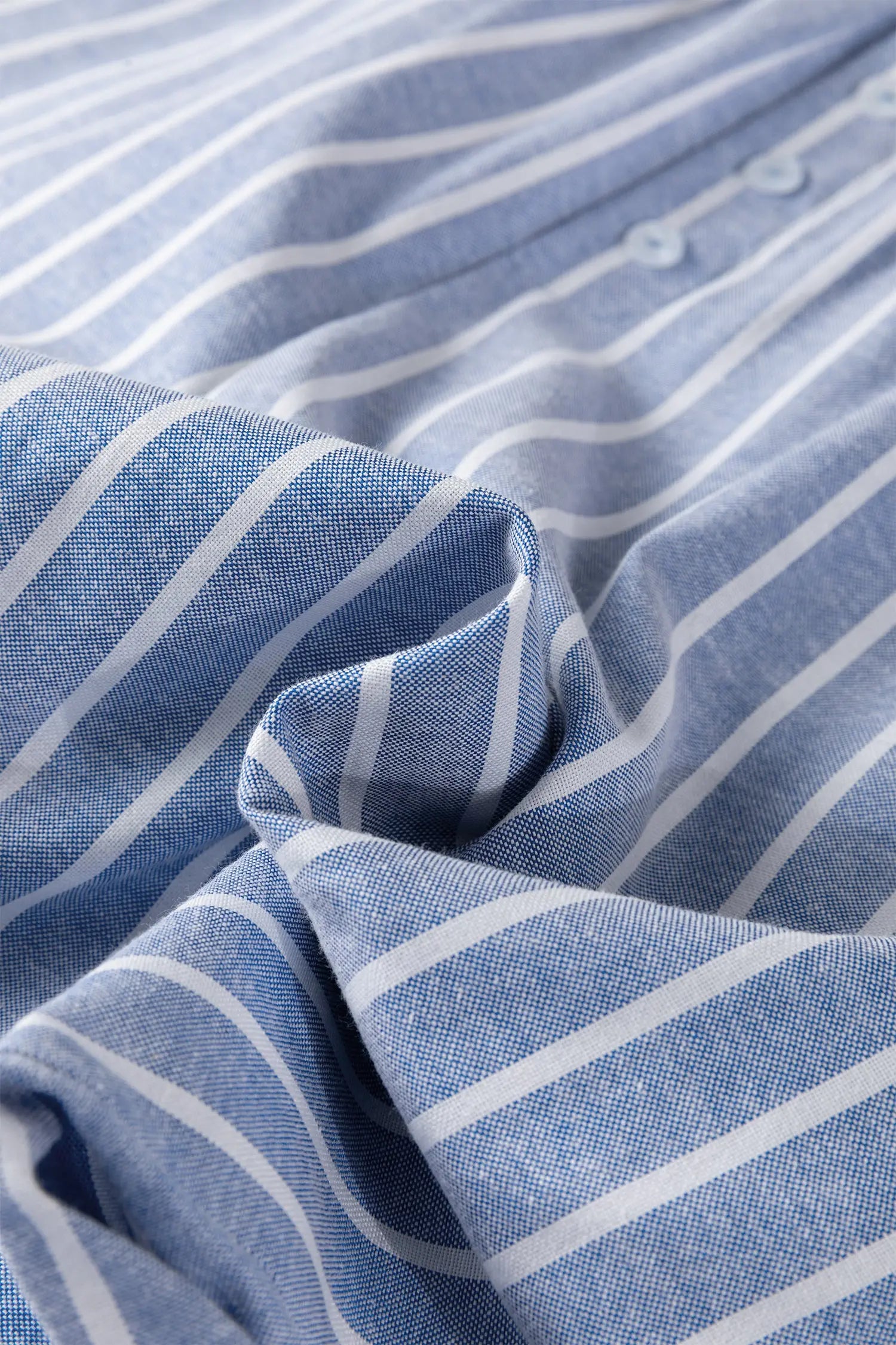 Sky Blue Stripe Buttoned Loose Casual Pants For Women Relaxed Fit Dear-Lover Dropshipping