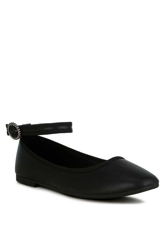 Danseur chic ankle strap flats