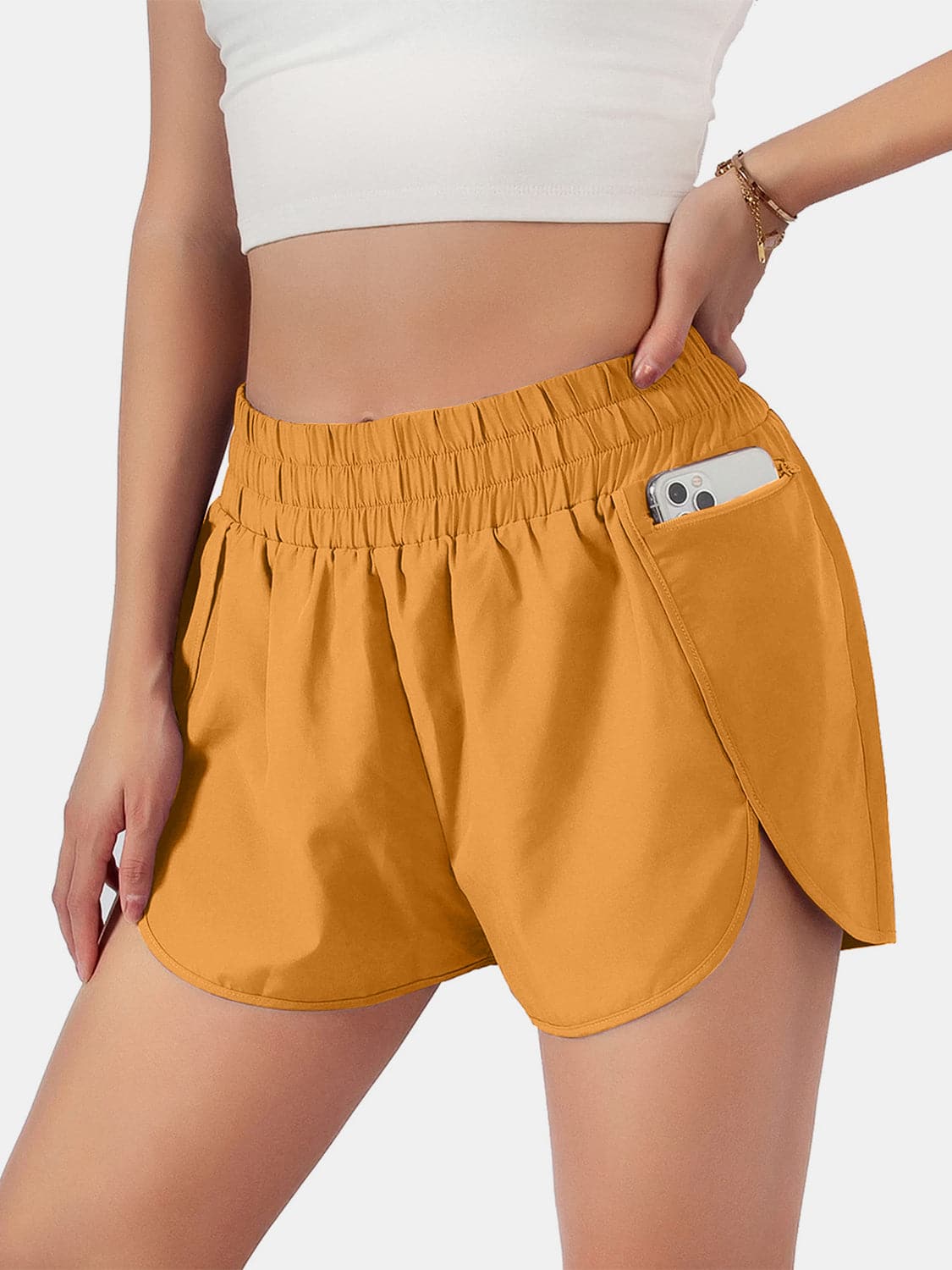 Elastic Waist Active Shorts.