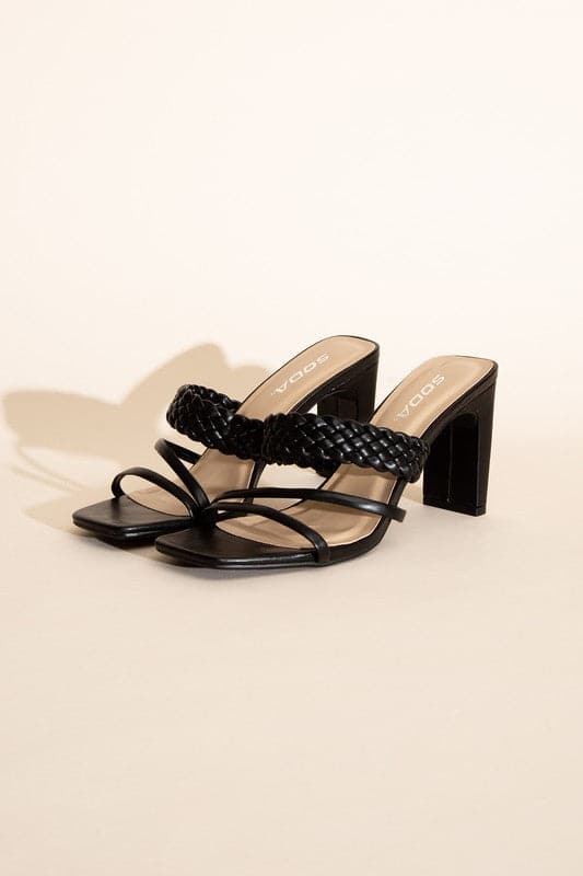 CARMEN-S Braided Strap Sandal Heels.