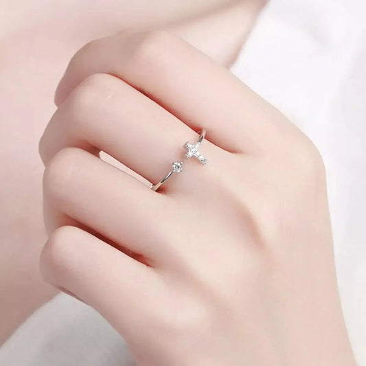 Adjustable Open Cross Ring Simply Love