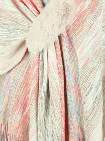 Heathered Fringe Hem Poncho.