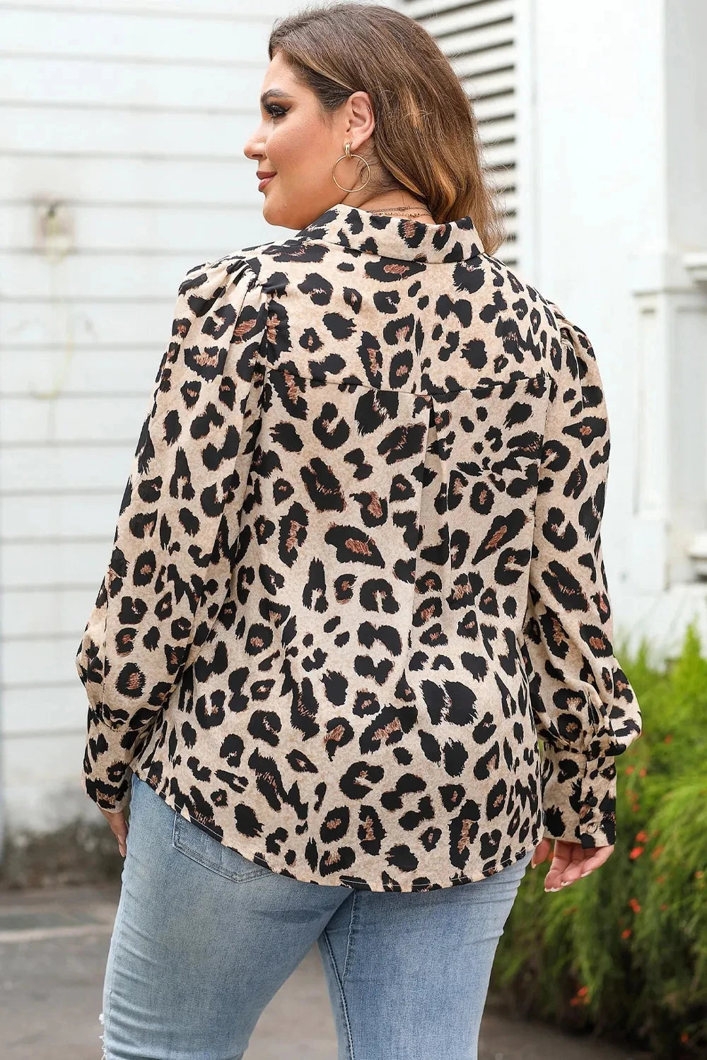 Plus Size Printed Long Sleeve Shirt Coco’s Tee Boutique