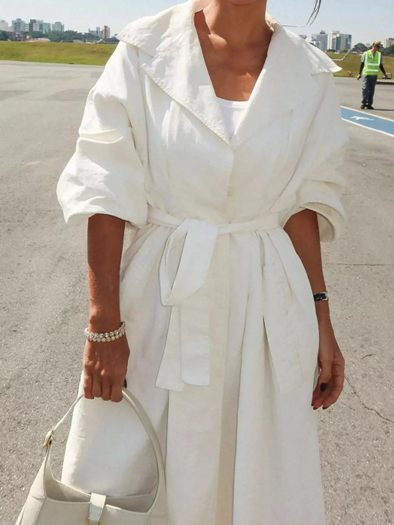 Tie Waist Midi Shirt Dress Simply Love