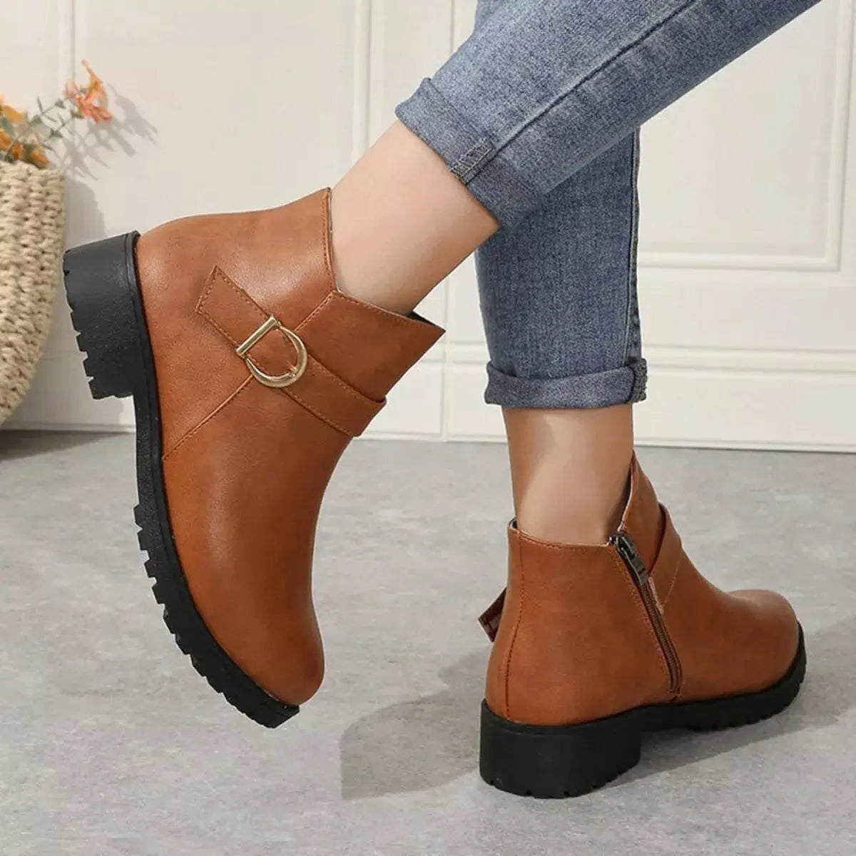 Buckle Accent Ankle Boots Simply Love