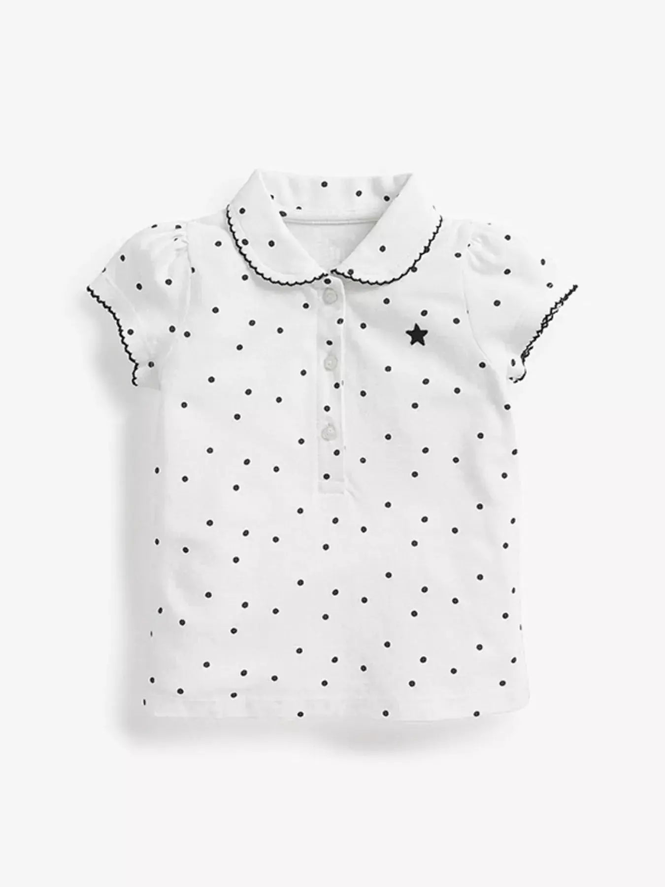 Children's Button Detail Short Sleeve Polo Simply Love