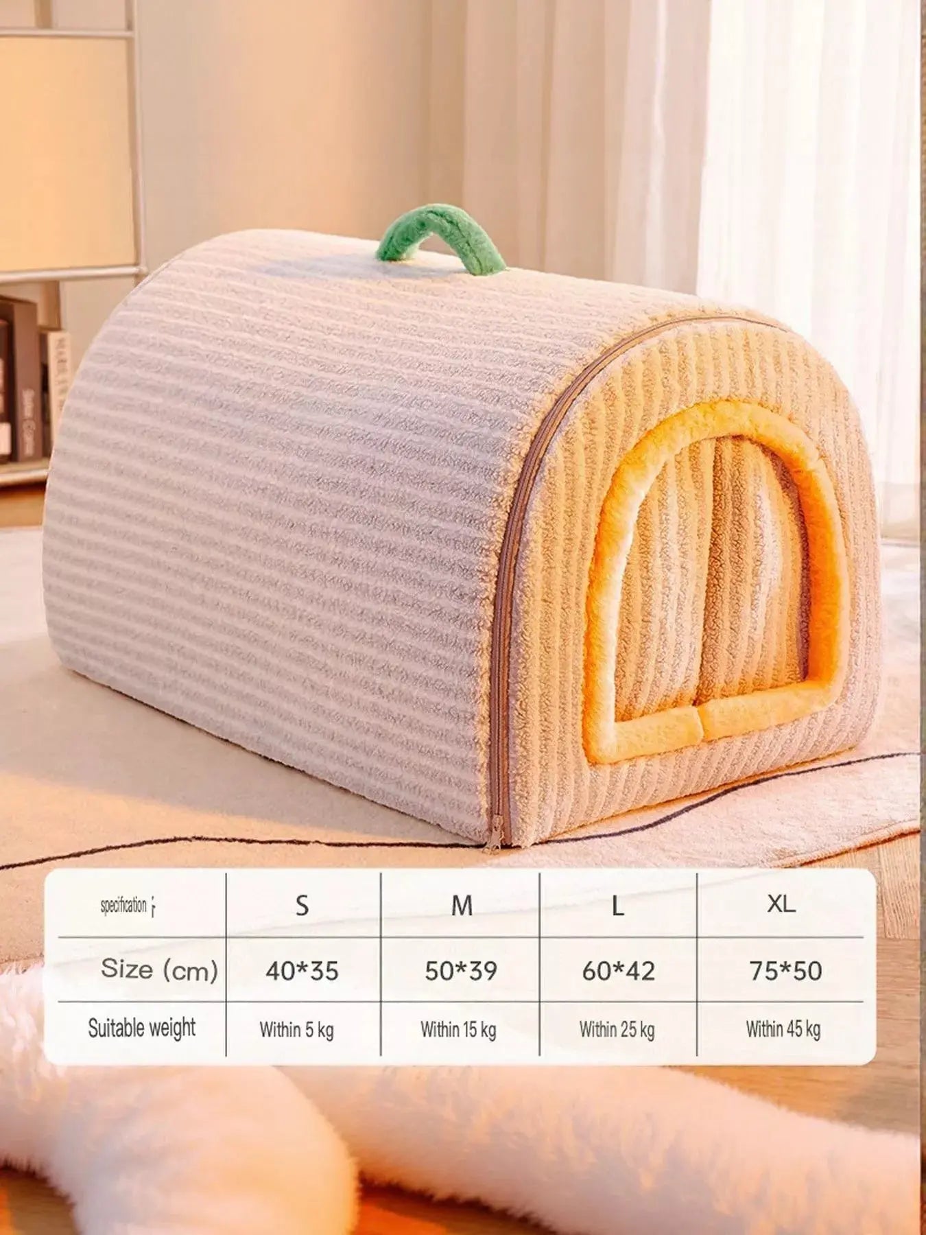 Cozy Polka Dot Pet Bed Cave with Handle Simply Love