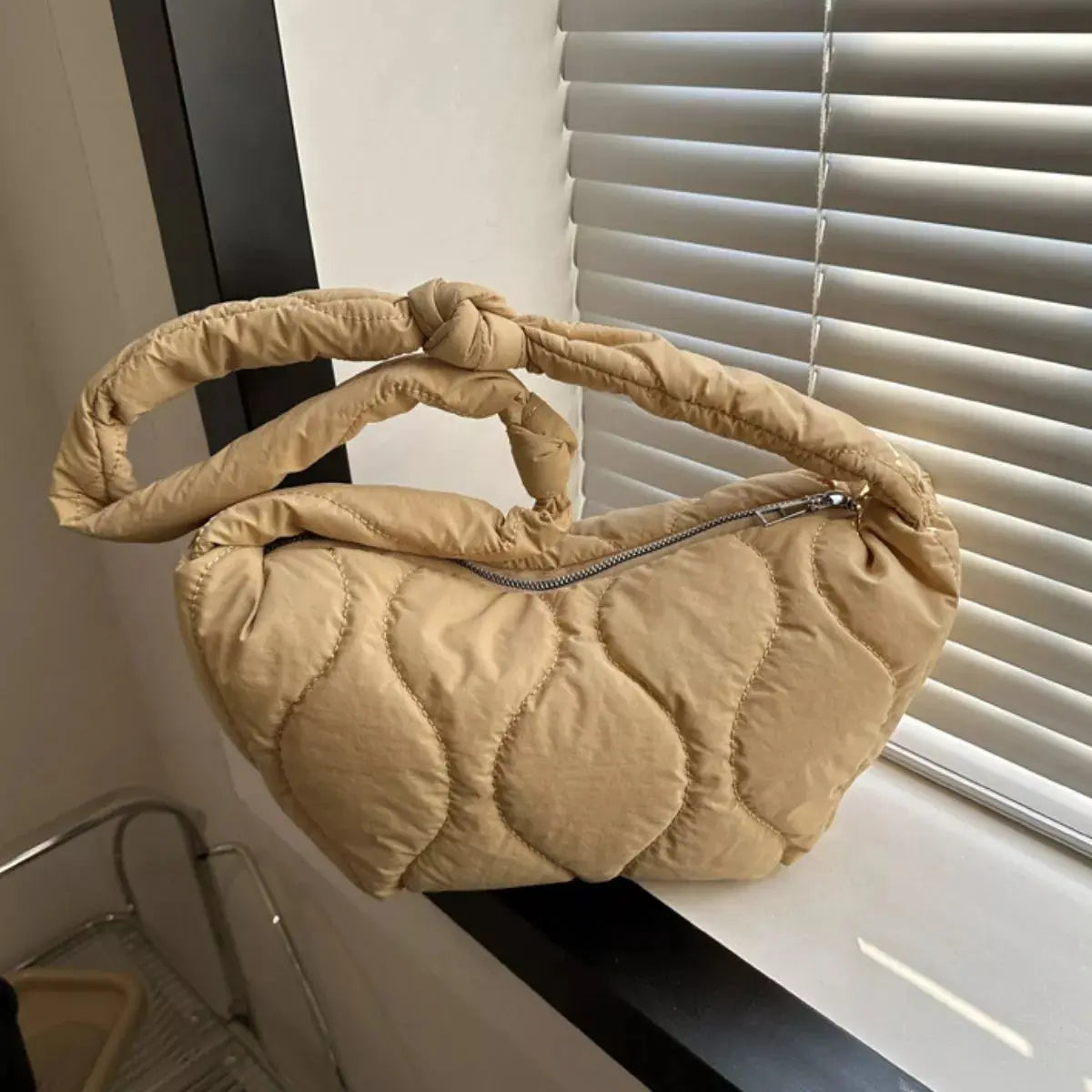 Solid Color Quilted Crossbody Bag Simply Love