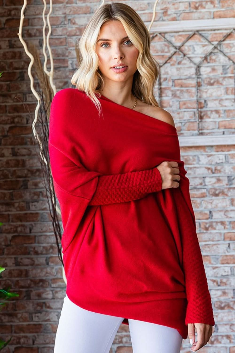 First Love asymmetrical hem sweater