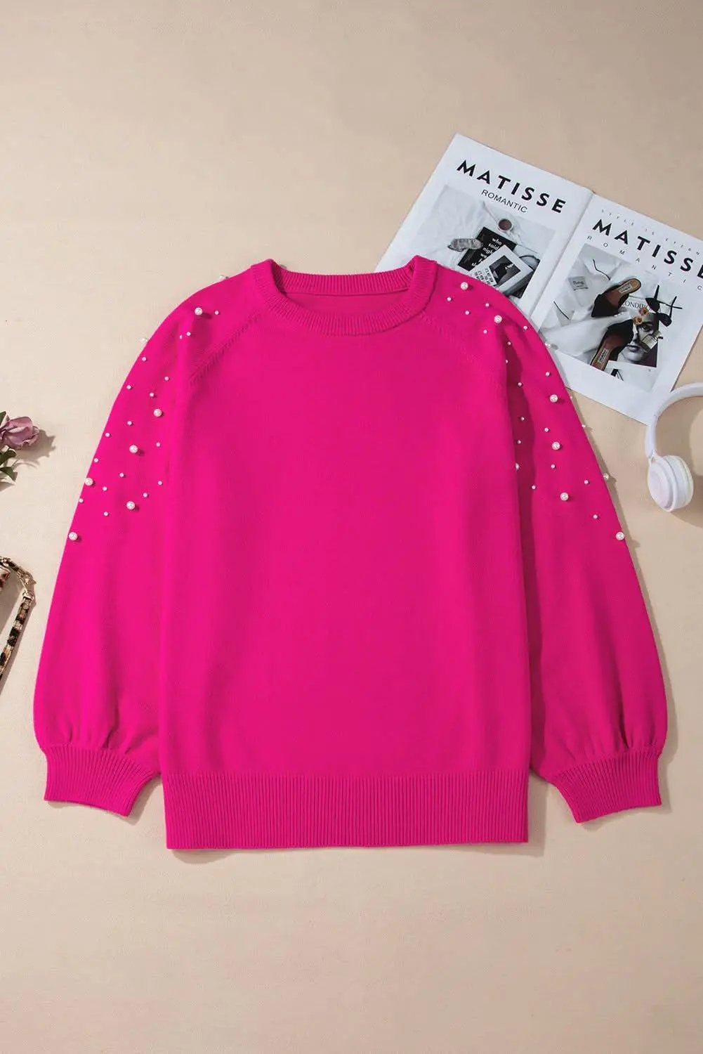 Strawberry pink plus size sweater - Love Salve 