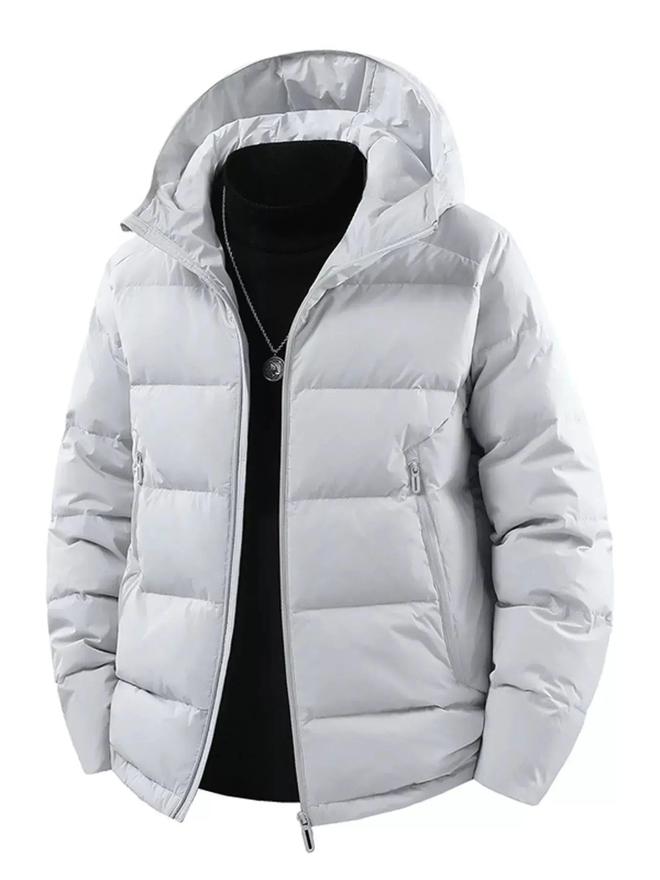 Men's Plus Size Hooded Padded Puffer Jacket Simply Love