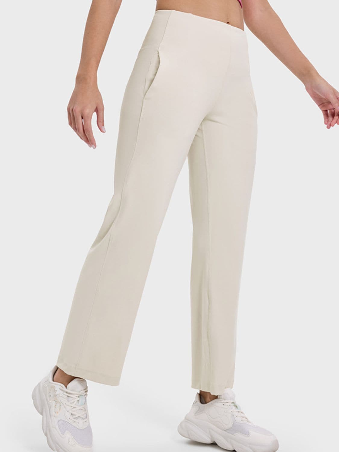 Pocketed High Waist Active Pants.