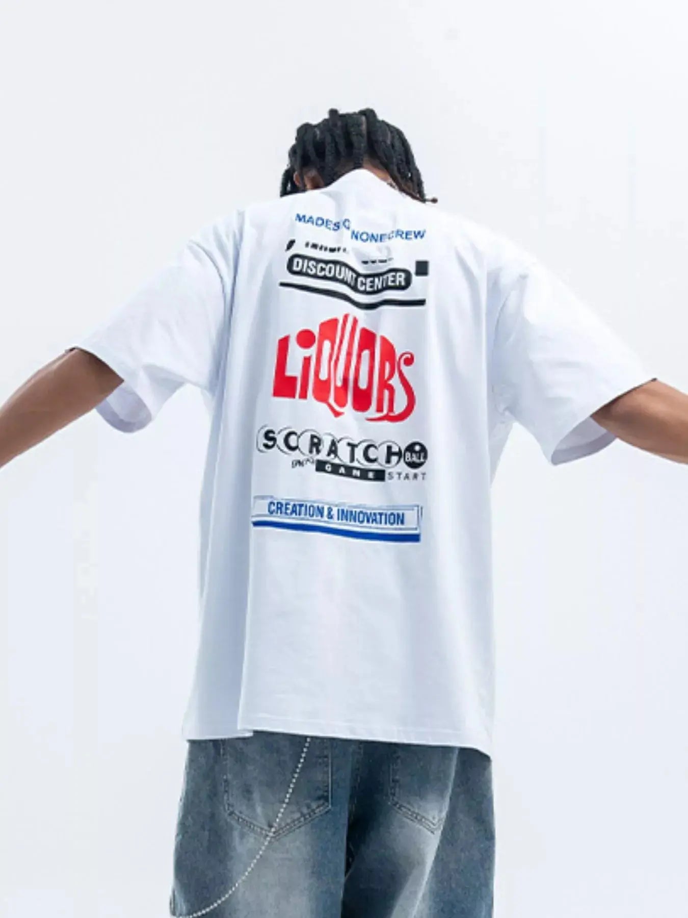 Men's Letter Round Neck Short Sleeve T-Shirt Simply Love