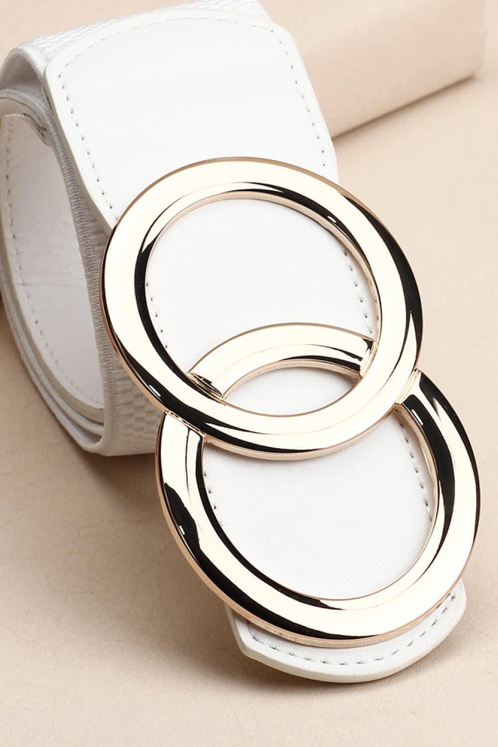 Zinc Alloy Buckle Elastic PU Belt.