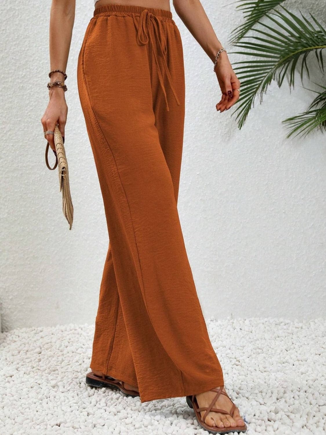 Wide Leg Drawstring Pants.