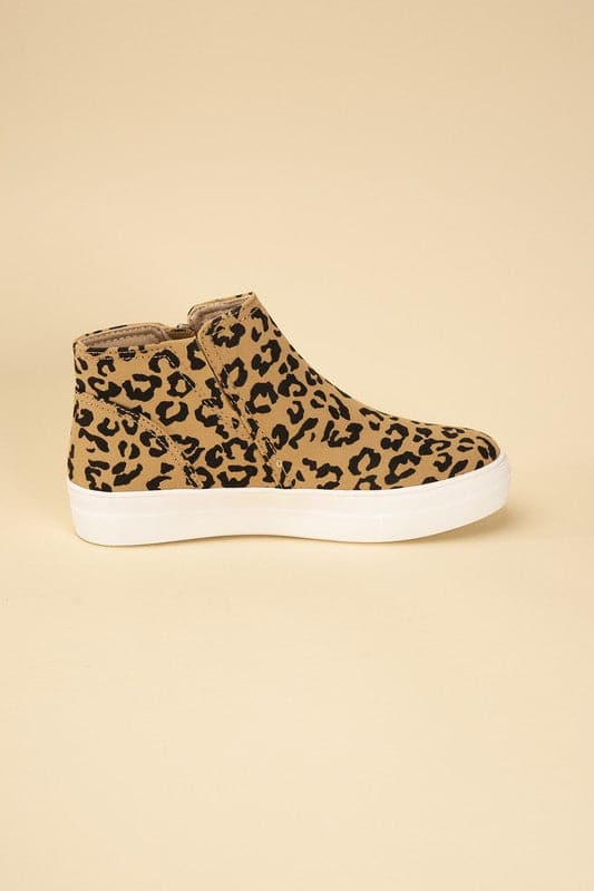 Route-S High Top Leopard Sneakers.