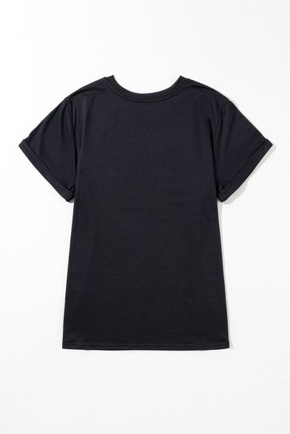 Chic Plus Size Black Tee