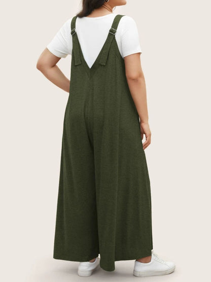 Chic pocketed wide leg overalls for every occasion