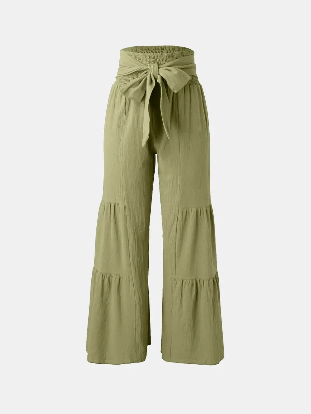 Tied Ruched Wide Leg Pants Coco’s Tee Boutique