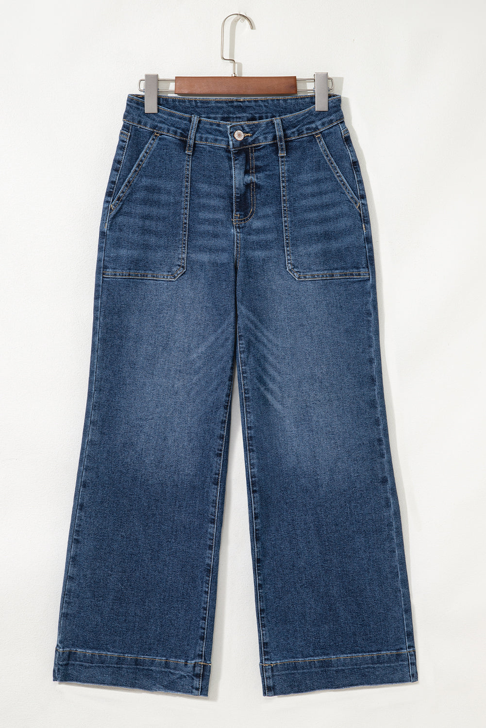 Love Salve  Ashleigh Blue Cropped High Rise Wide Leg Jeans Love Salve